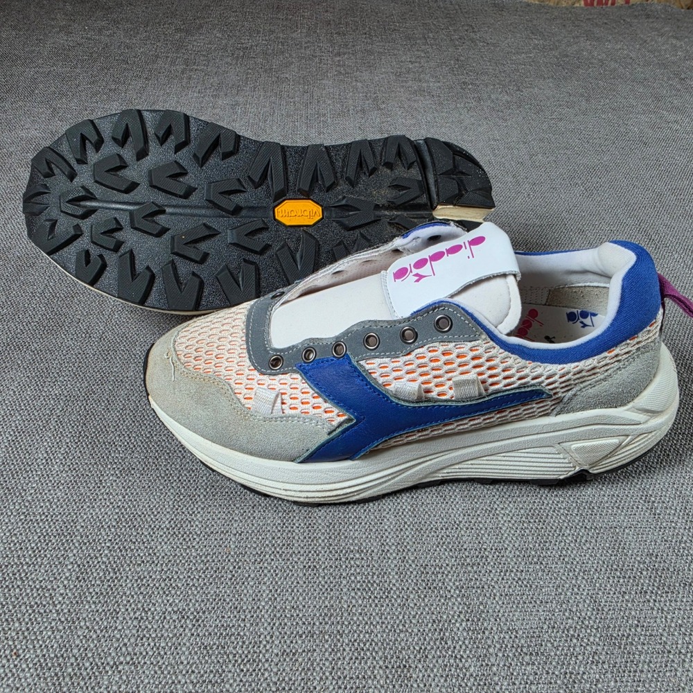Diadora Mythos Propel 501.176337-C8420 Women 6.5 Beige Suede Mesh Vibram Chunky